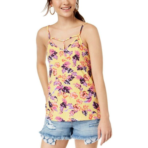 Ultra Flirt Strappy Floral Tank Top - Picture 2 of 2